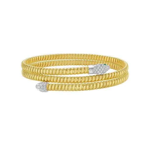 14K Diamond Snake Tubogas Bangle Rebel Diamonds New Hampton, IA