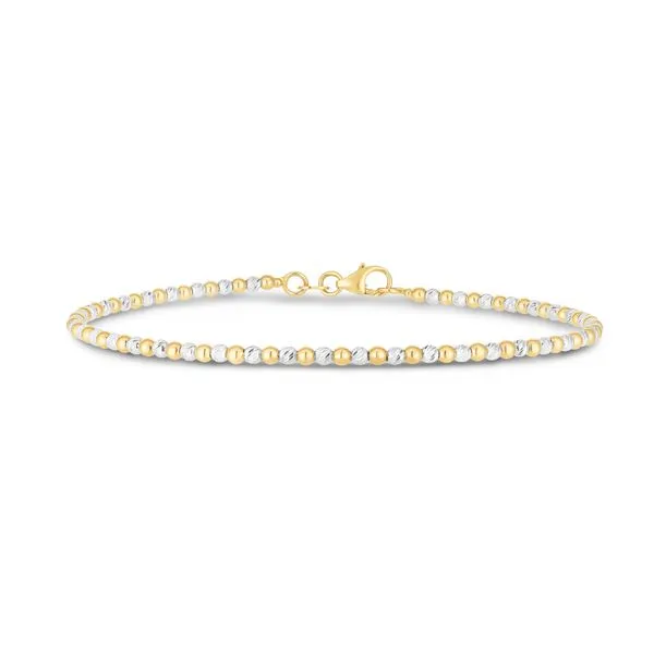 14K Two-tone Pallina Bead Bracelet Tennies Jewelry Appleton, WI
