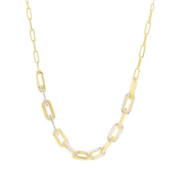 14K Two-Tone Pallina Paperclip Necklace  Tennies Jewelry Appleton, WI