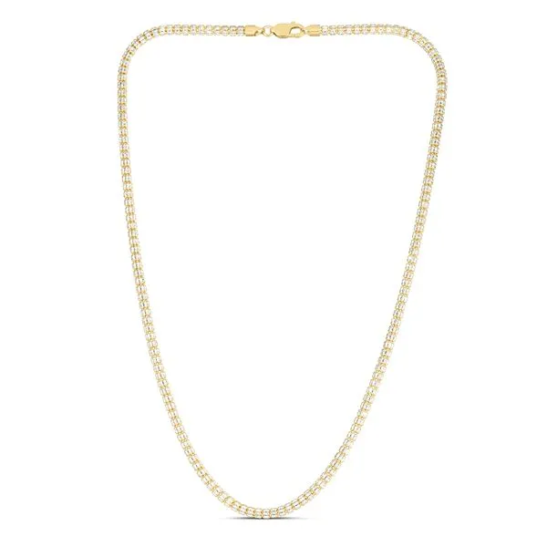 14K 3.8mm Two-Tone Fancy Ice Chain Tennies Jewelry Appleton, WI