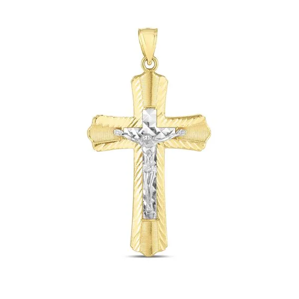14K Two-tone Cross Pendant Tennies Jewelry Appleton, WI