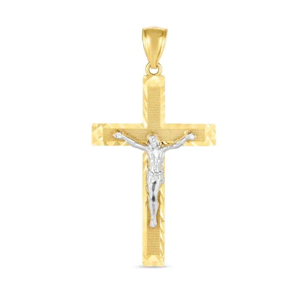 14K Two-tone Cross Pendant Tennies Jewelry Appleton, WI