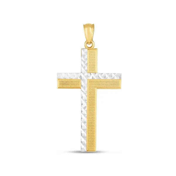 14K Two-tone Cross Pendant Tennies Jewelry Appleton, WI