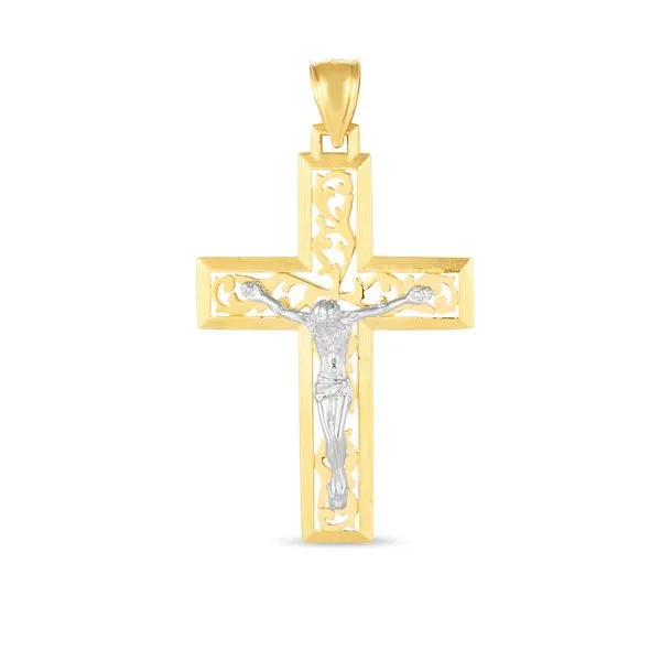 14K Two-tone Cross Pendant Tennies Jewelry Appleton, WI