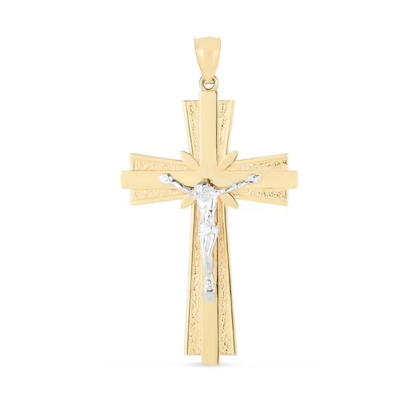 14K Two-tone Cross Pendant Tennies Jewelry Appleton, WI