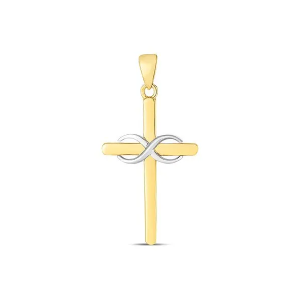 14K Two-tone Cross Pendant Tennies Jewelry Appleton, WI