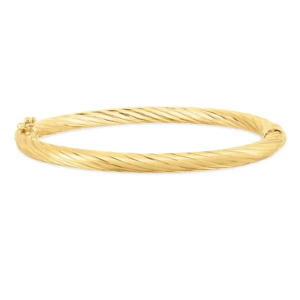 14K Yellow Gold Twist Bangle Thomas A. Davis Jewelers Holland, MI