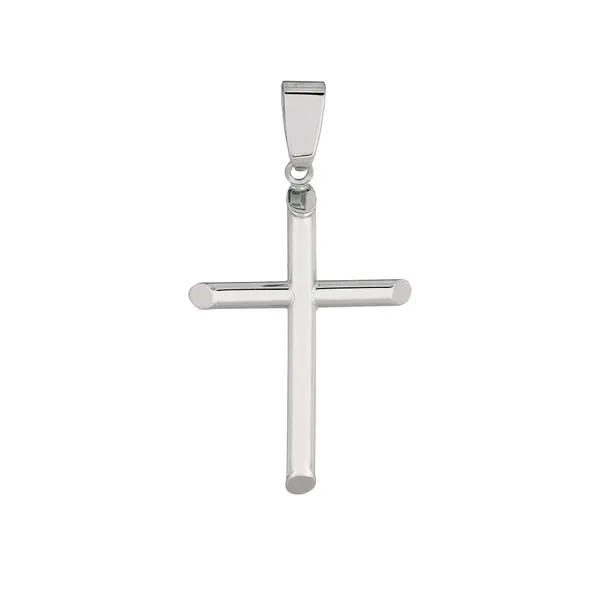14K White Gold Tapered Edge Cross Tennies Jewelry Appleton, WI