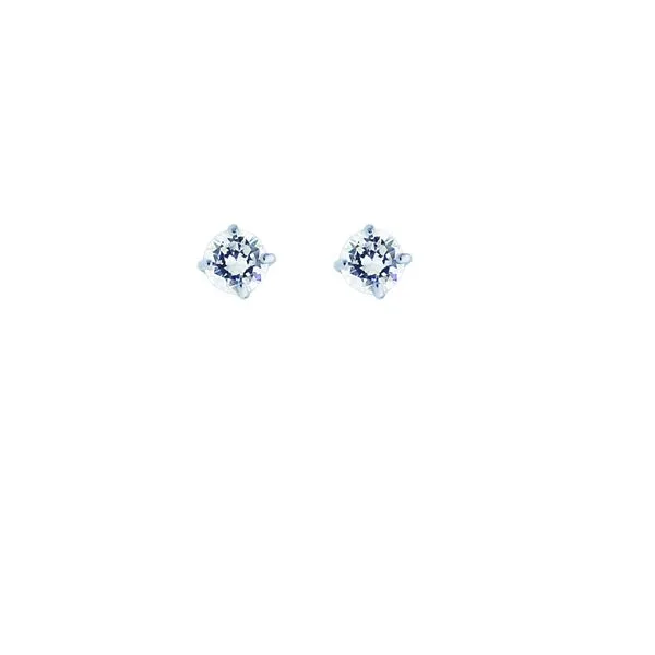14K Gold 4mm Round CZ Stud Earring Tennies Jewelry Appleton, WI