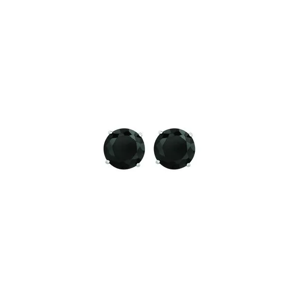 14K Gold 6mm Black CZ Stud Earring Tennies Jewelry Appleton, WI