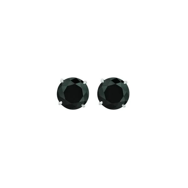 14K Gold 8mm Black CZ Stud Earring Tennies Jewelry Appleton, WI