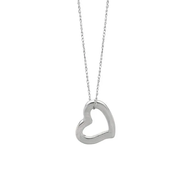 14K Gold Polished Open Heart Necklace Tennies Jewelry Appleton, WI