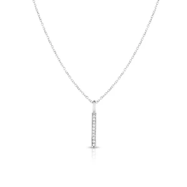 14K Gold .06ct Diamond Bar Necklace Rebel Diamonds New Hampton, IA