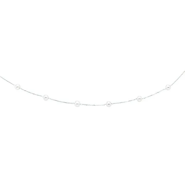 14K Gold Pearl Station Necklace Tennies Jewelry Appleton, WI