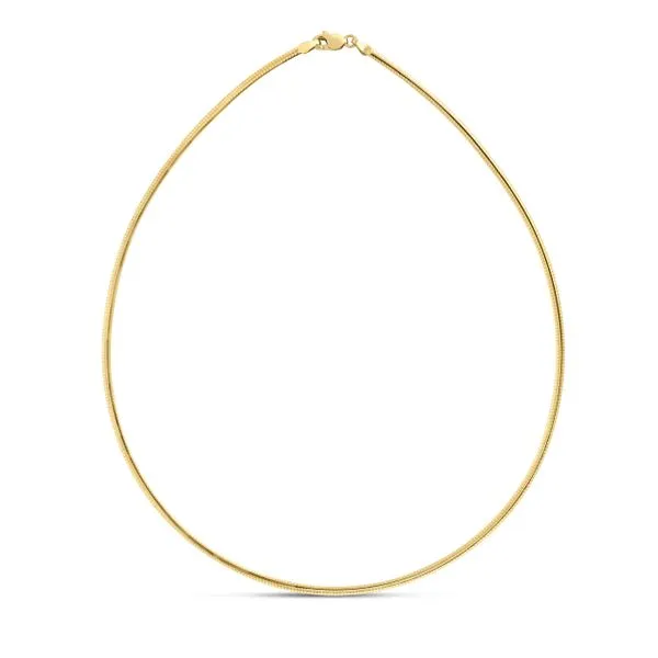 14K Gold 2mm Classic Omega  Alan Miller Jewelers Oregon, OH