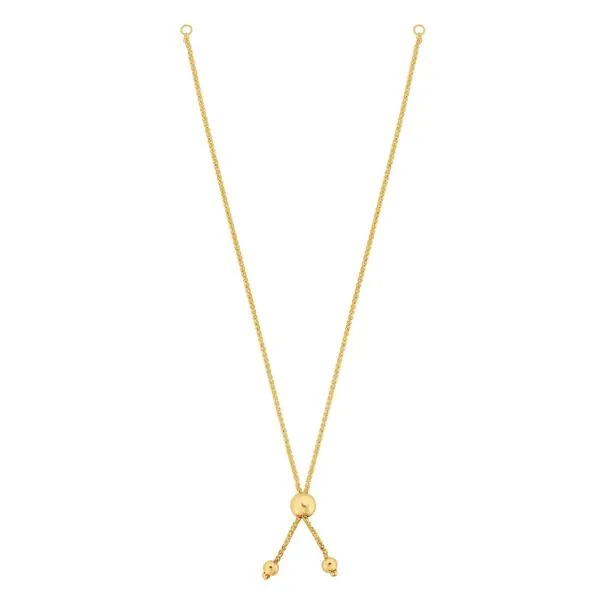 10K Gold Round Wheat Chain with Ball Slide Friendship Bracelet Tennies Jewelry Appleton, WI