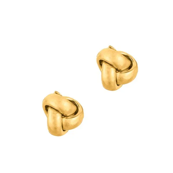 10K Gold Polished Love Knot Stud Earring Alan Miller Jewelers Oregon, OH