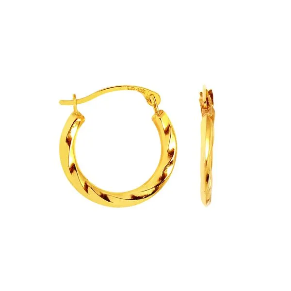 10K Gold Mini Twist Hoop Earring Tennies Jewelry Appleton, WI