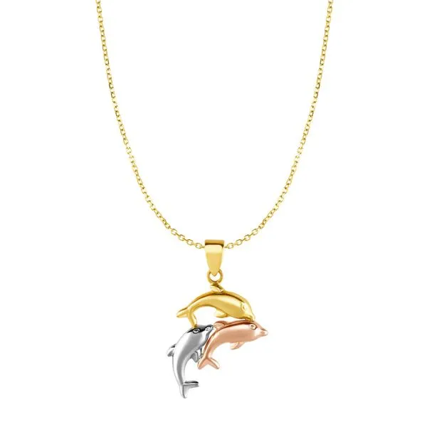 10K Gold Dolphin Necklace Alan Miller Jewelers Oregon, OH
