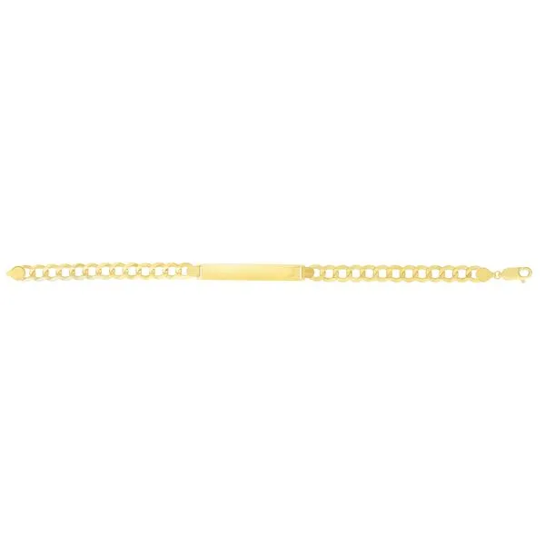 10K Gold 6.7mm Curb ID Bracelet Linwood Custom Jewelers Linwood, NJ
