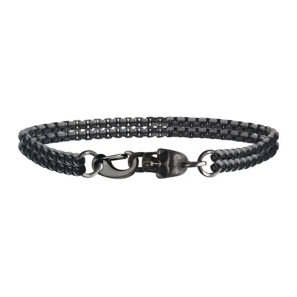 Antiqued Skull Clasp Chain Bracelet Alan Miller Jewelers Oregon, OH