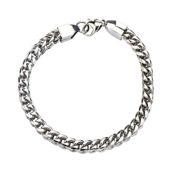 Steel Rounded Franco Chain Bracelet Image 3 Timmreck & McNicol Jewelers McMinnville, OR