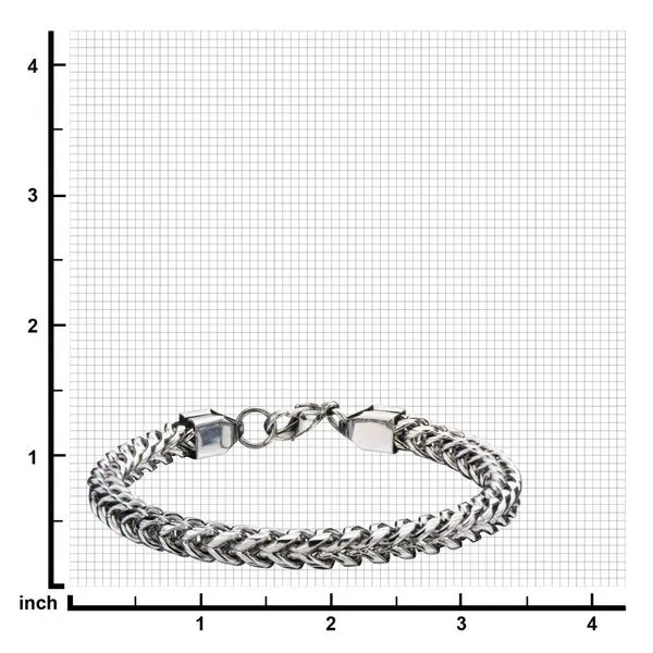 Steel Rounded Franco Chain Bracelet Image 4 Timmreck & McNicol Jewelers McMinnville, OR