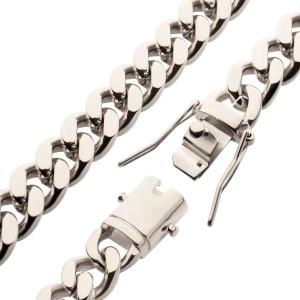 8mm Steel Miami Cuban Chain Bracelet Image 3 Morin Jewelers Southbridge, MA