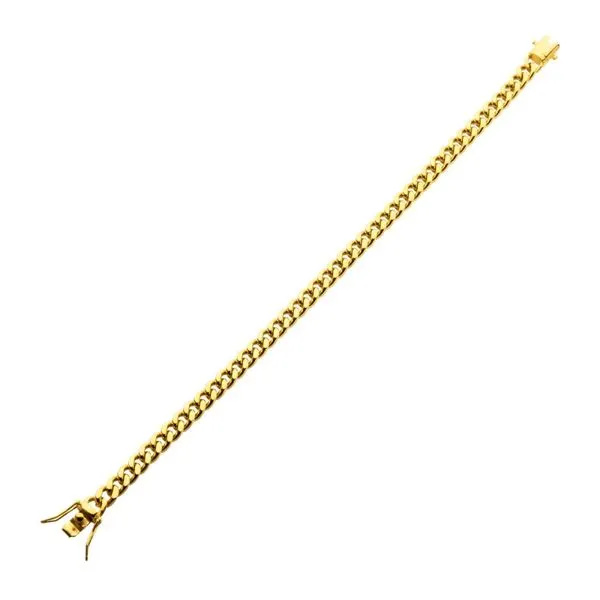 6mm 18Kt Gold IP Miami Cuban Chain Bracelet Image 2 Cellini Design Jewelers Orange, CT