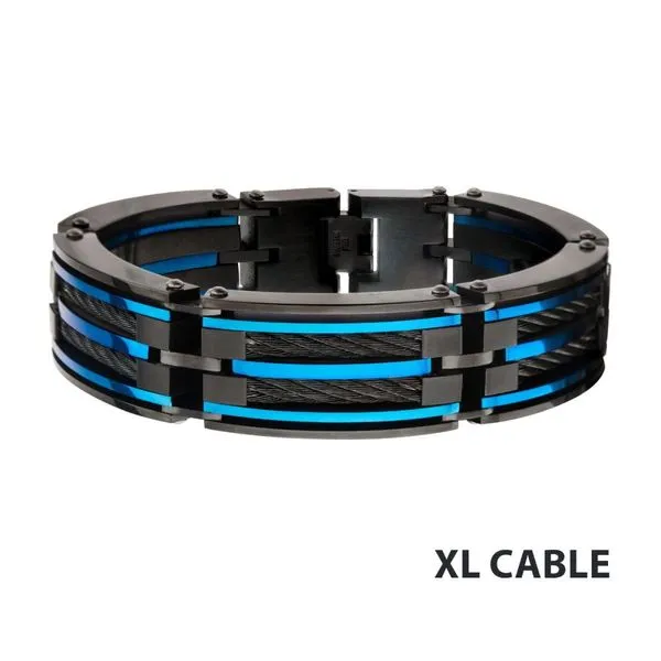 Tri-Tone 2-Layer XL Chunky Cable Link Bracelet Ken Walker Jewelers Gig Harbor, WA