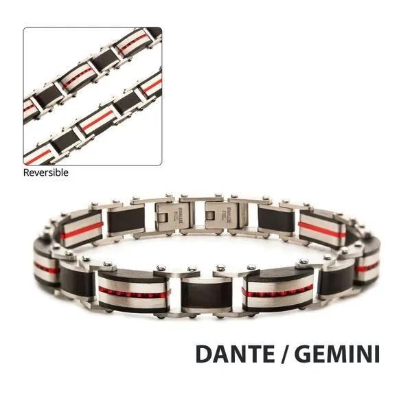 Black & Red IP Dante Link Bracelet Morin Jewelers Southbridge, MA