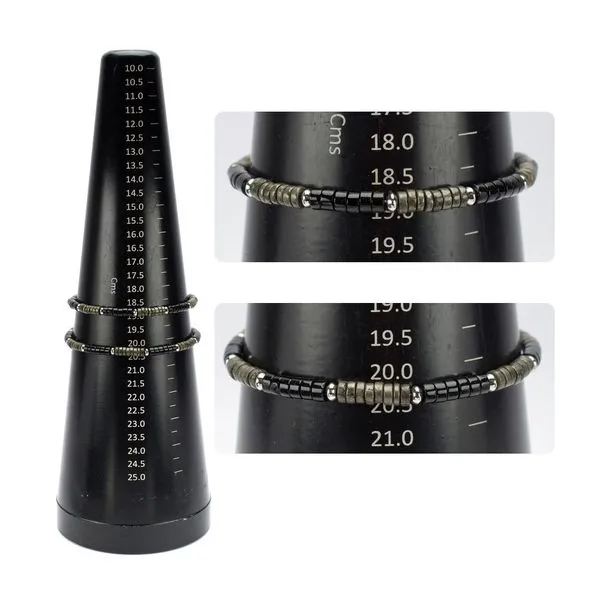 Shadow Wolf (Onyx / Pyrite) Heishi Bead Bracelet Image 4 Alan Miller Jewelers Oregon, OH