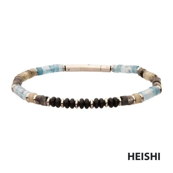 Tundra (Labradorite / Aquamarine / Moonstone) Heishi Bead Bracelet Carroll's Jewelers Fort Lauderdale, FL