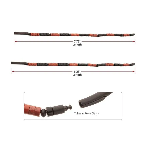 Inferno (Red Jasper / Onyx) Heishi Bead Bracelet Image 5 Thomas A. Davis Jewelers Holland, MI