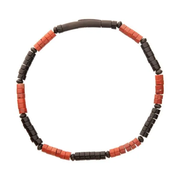 Inferno (Red Jasper / Onyx) Heishi Bead Bracelet Image 2 Alan Miller Jewelers Oregon, OH