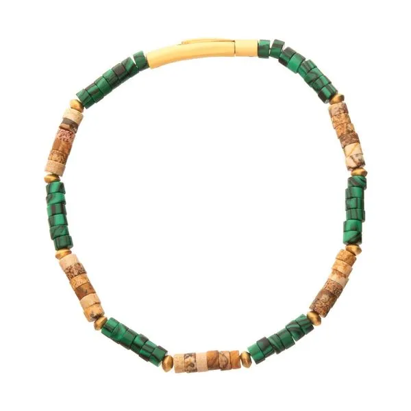 TerraFirm (Brown Jasper / Malachite) Heishi Bead Bracelet Image 2 Spath Jewelers Bartow, FL