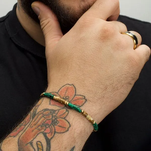 TerraFirm (Brown Jasper / Malachite) Heishi Bead Bracelet Image 3 SIERRA MOON Auburn, CA