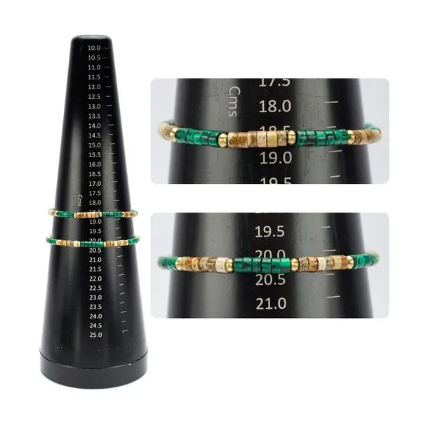 TerraFirm (Brown Jasper / Malachite) Heishi Bead Bracelet Image 4 Carroll's Jewelers Fort Lauderdale, FL