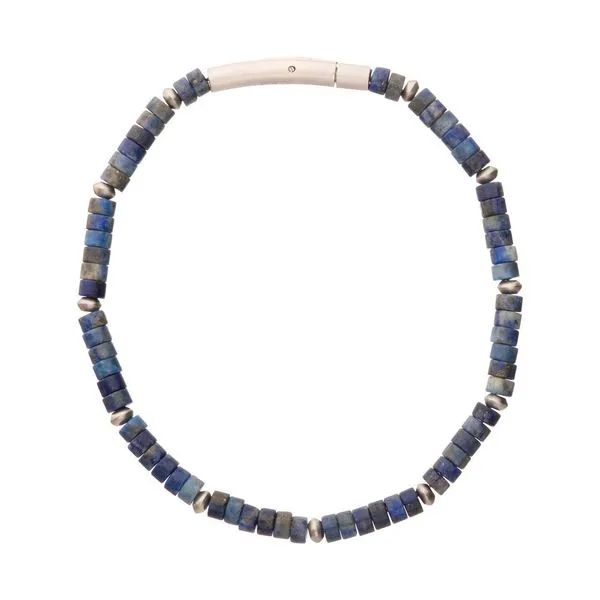 RiverRunner (Blue Lapis Lazuli) Heishi Bead Bracelet Image 2 Alan Miller Jewelers Oregon, OH