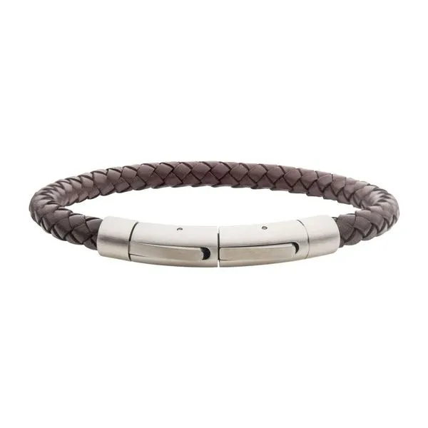 6mm Brown Genuine Full Grain Cowhide Leather Bracelet Image 2 Spath Jewelers Bartow, FL
