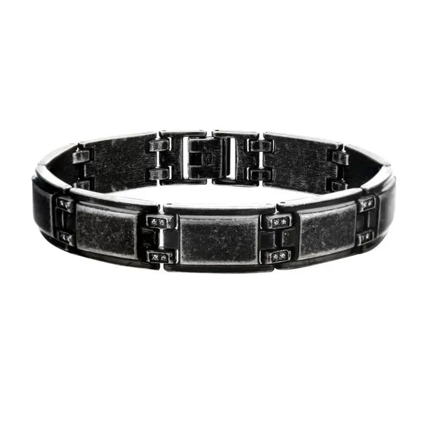 Antique Metal Bracelet with CZ Accented Hinges Crews Jewelry Grandview, MO