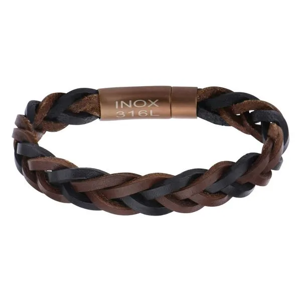 Brown & Black Braided Leather Bracelet Timmreck & McNicol Jewelers McMinnville, OR