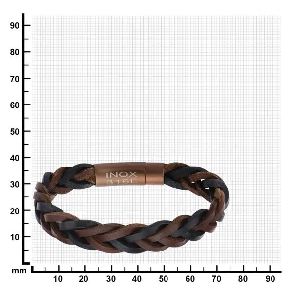 Brown & Black Braided Leather Bracelet Image 4 Timmreck & McNicol Jewelers McMinnville, OR