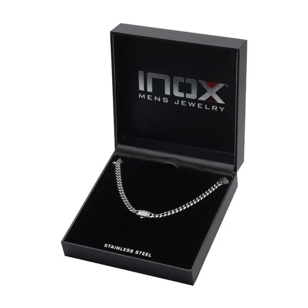 6mm Steel Miami Cuban Chain Necklace with CNC Precision Set Lab-grown Diamonds  Image 5 Alan Miller Jewelers Oregon, OH