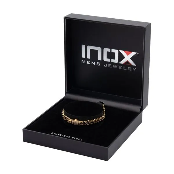 8mm 18Kt Gold IP Miami Cuban Chain Bracelet with CNC Precision Set Lab-grown Diamonds Image 5 Banks Jewelers Burnsville, NC