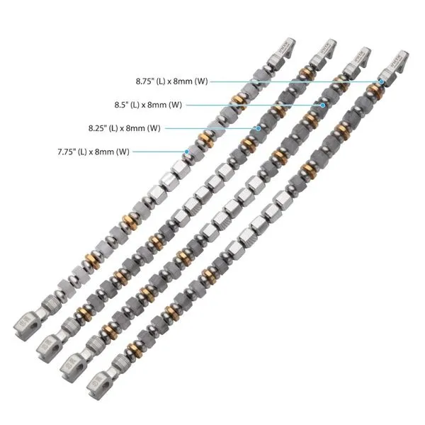 8mm Mokume Gane and White Quartz Beads Bushido Virtue Bracelet -CHUGI: Duty and Loyalty Image 4 Daniel Jewelers Brewster, NY