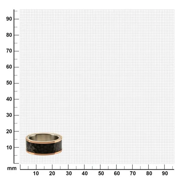 Steel Tri-Tone Hammered Finish Ring Image 3 Morin Jewelers Southbridge, MA