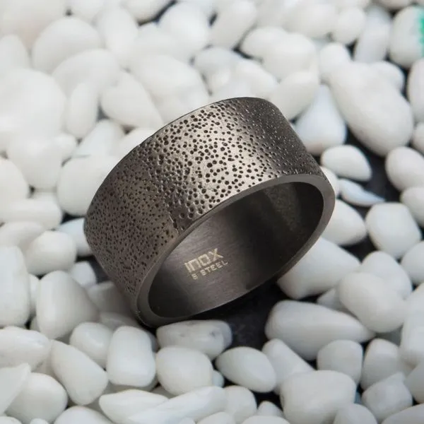 Antiqued Stainless Steel Magma Ring Image 3 Alan Miller Jewelers Oregon, OH