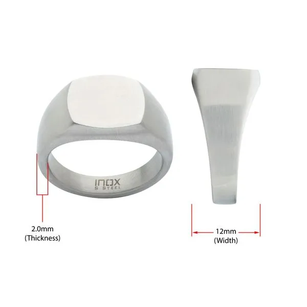 Stainless Steel Signet Pinky Finger Ring Image 5 Cellini Design Jewelers Orange, CT