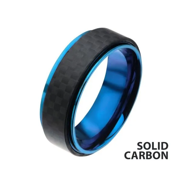 Blue IP & Solid Carbon Fiber Ring Alan Miller Jewelers Oregon, OH